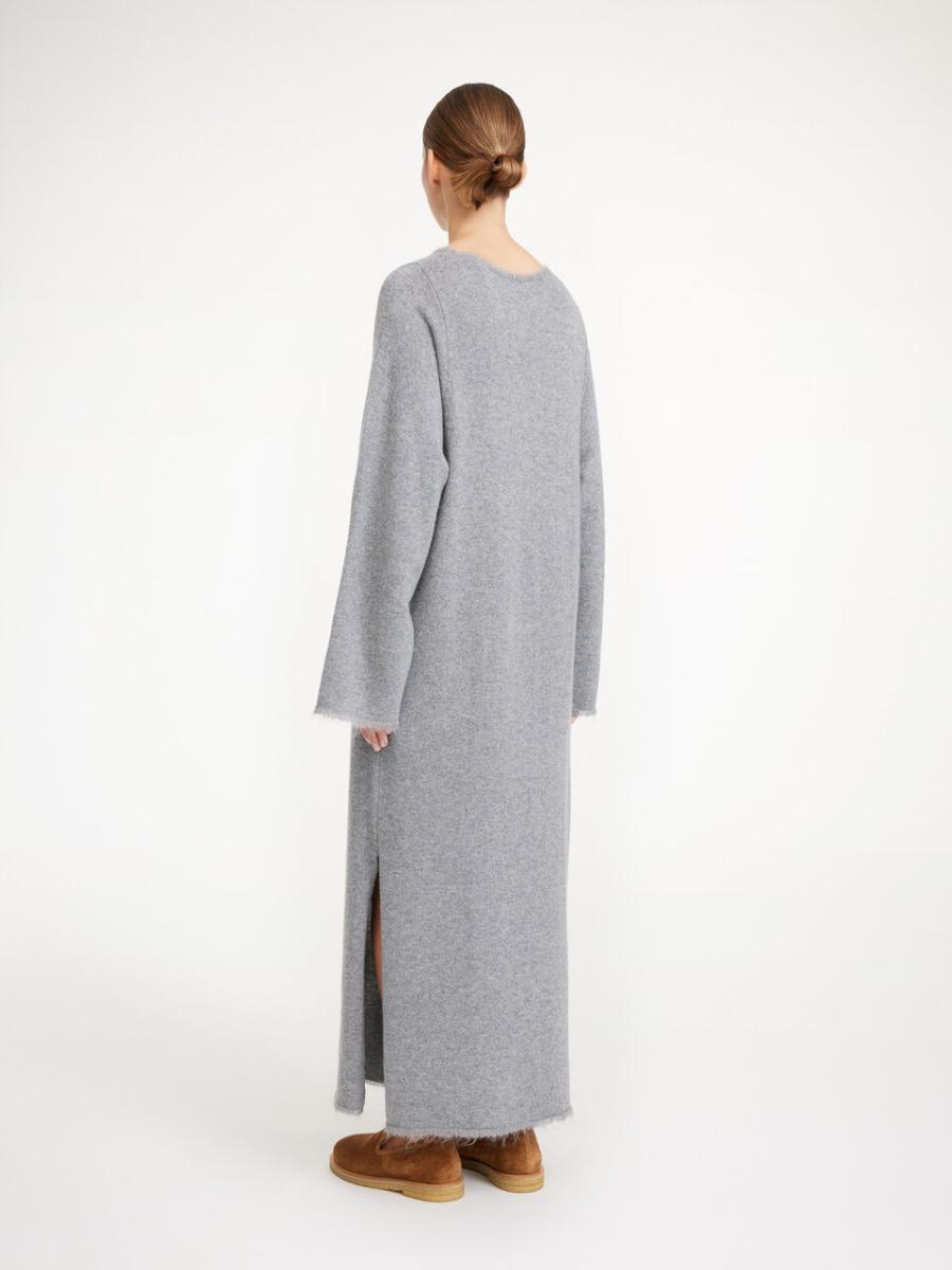 Robe Longue Lovella Robes By Malene Birger Prix Promotionnel Grey Melange Femme - 1