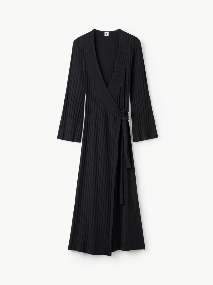Femme Sûr Robe Longue Gilena By Malene Birger Robes Black - 3