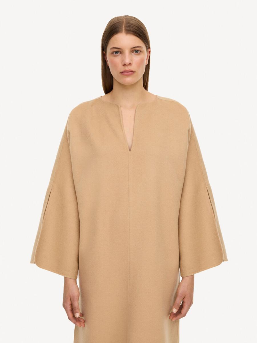 Robe Longue En Laine Cais Robes By Malene Birger Exceptionnel Femme Dark Sand - 2