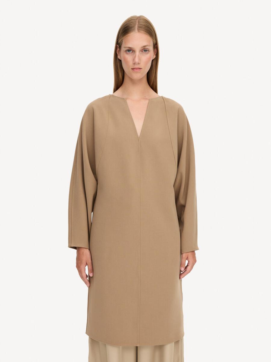 Robe Midi Elvina Elmwood Beige Robes By Malene Birger Femme Choix - 2
