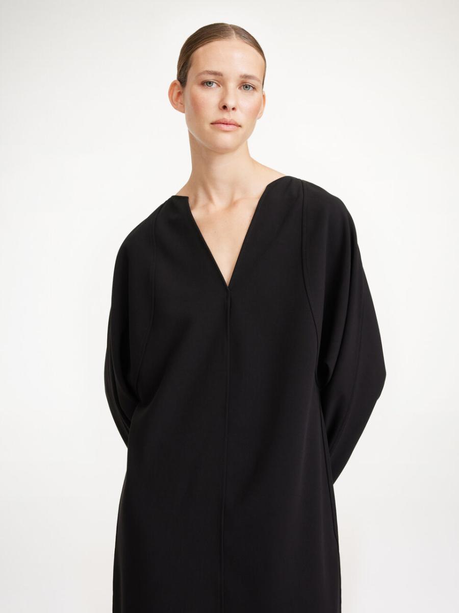 Robe Longue Estel Black Robes Femme By Malene Birger En Ligne - 2