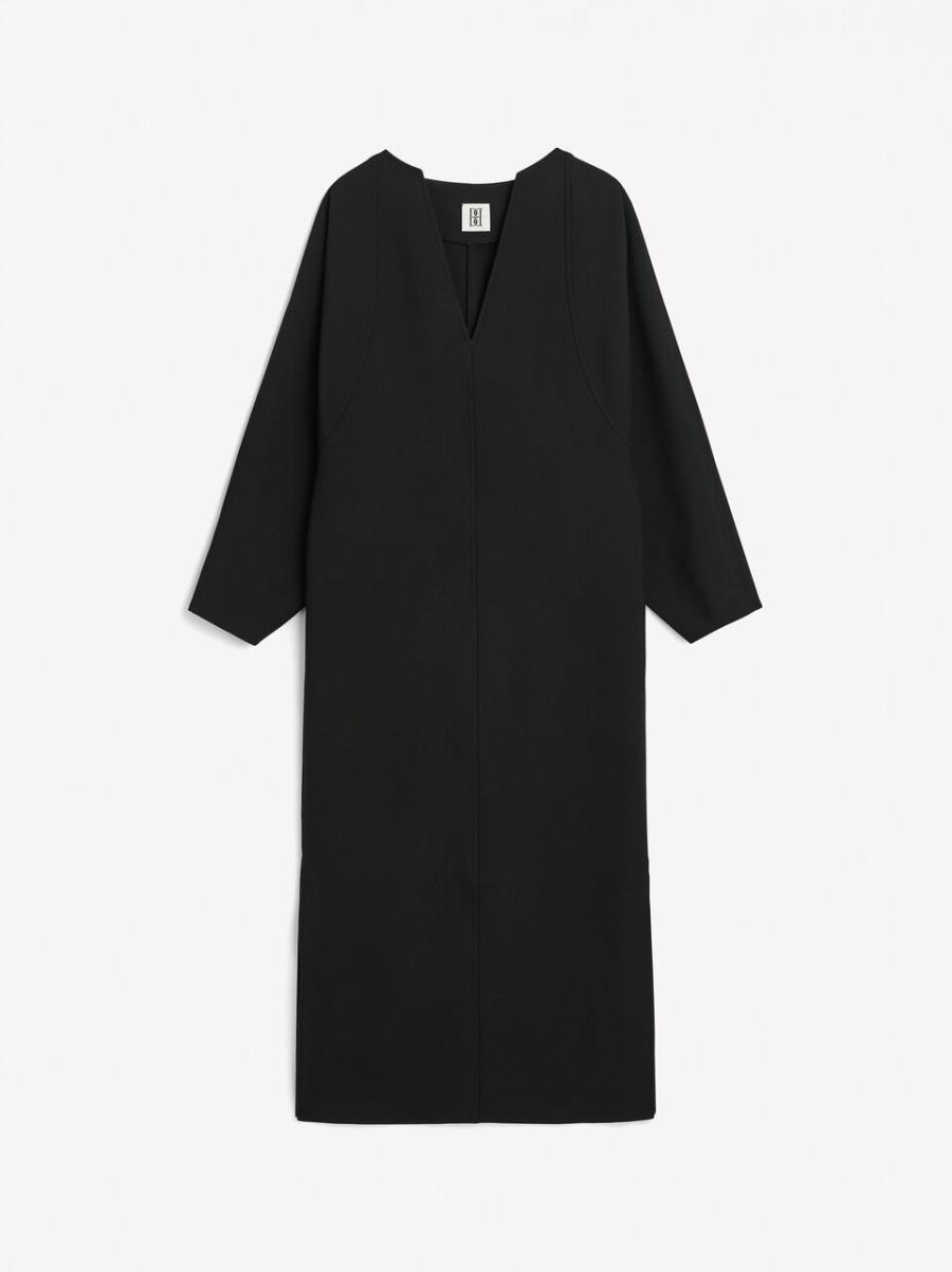 Robe Longue Estel Black Robes Femme By Malene Birger En Ligne - 3