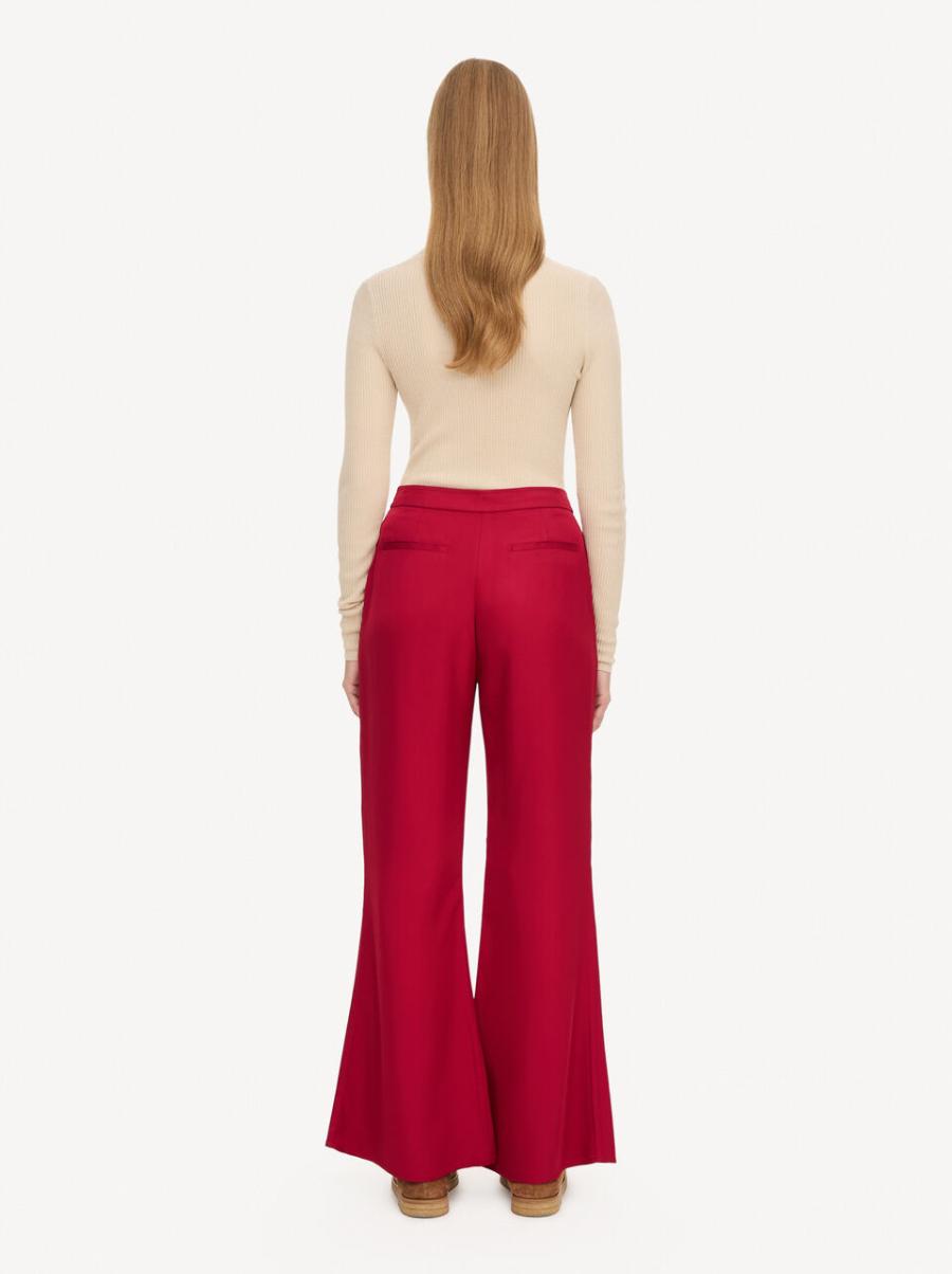 Femme Pantalons Jester Red Pantalon À Taille Haute Amores By Malene Birger Nouveau - 1