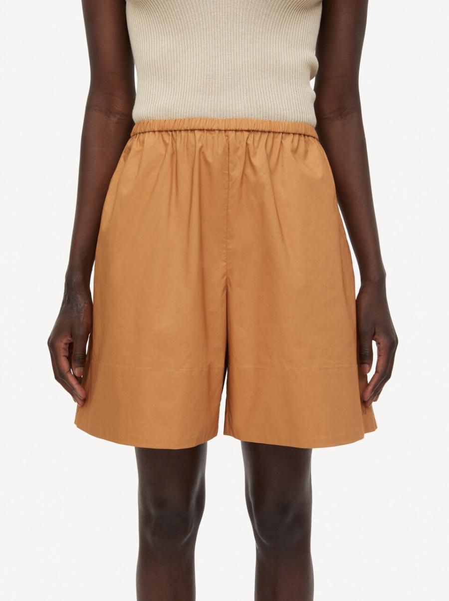 Pantalons Femme Short Siona By Malene Birger Tobacco Brown Performance - 2