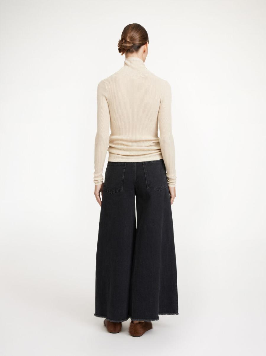 Jean Wayde Pantalons Femme Black Confort By Malene Birger - 1