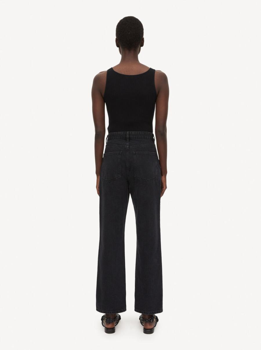 Black By Malene Birger Femme Gourmet Jean En Coton Bio Milium Pantalons - 1
