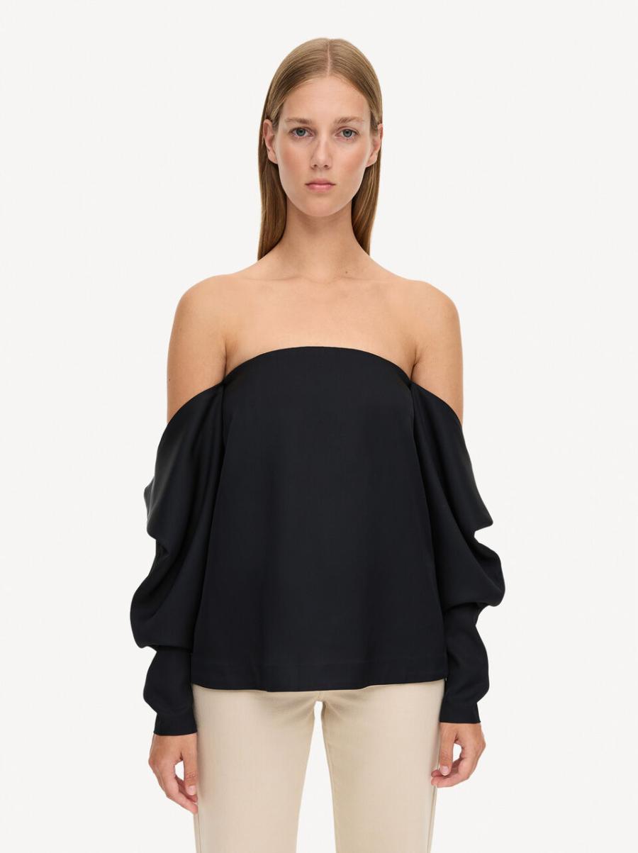 Femme Chemises Et Hauts By Malene Birger Black Blouse Marela Qualité Standard - 2