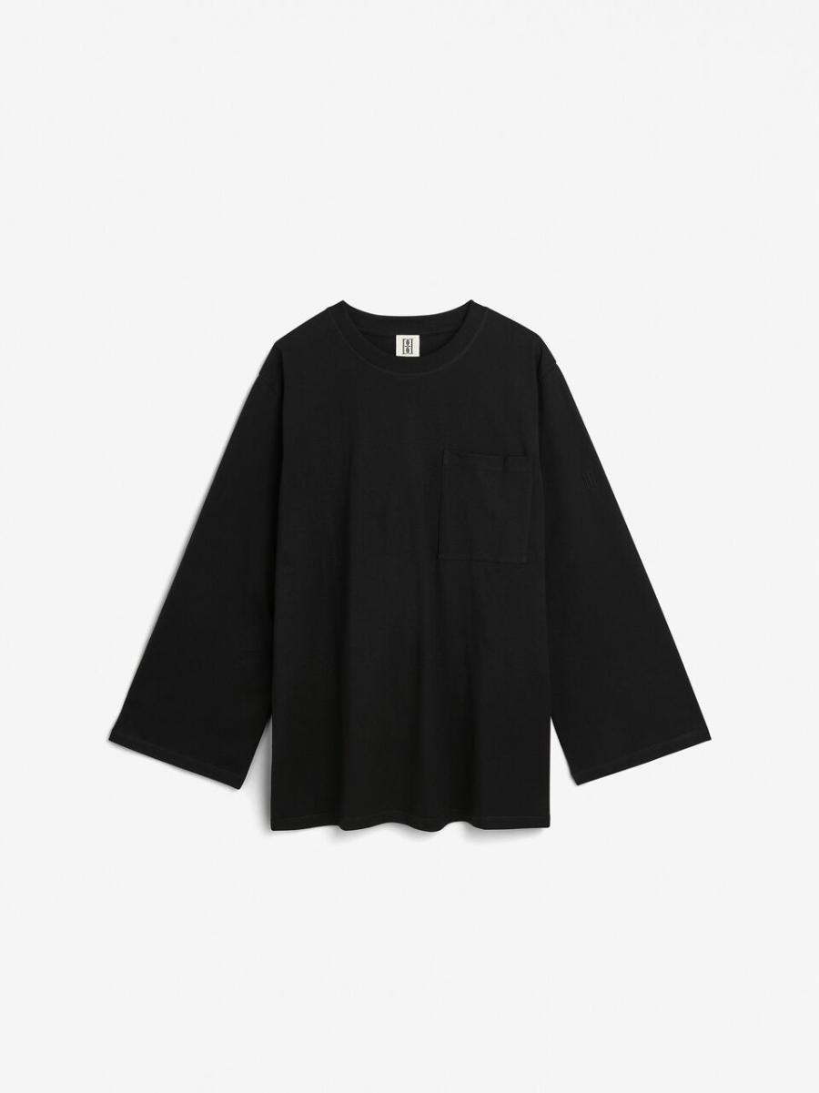Black Femme By Malene Birger T-Shirts Et Sweats Top À Manches Longues Oversize Fayeh Prix D'ami - 3