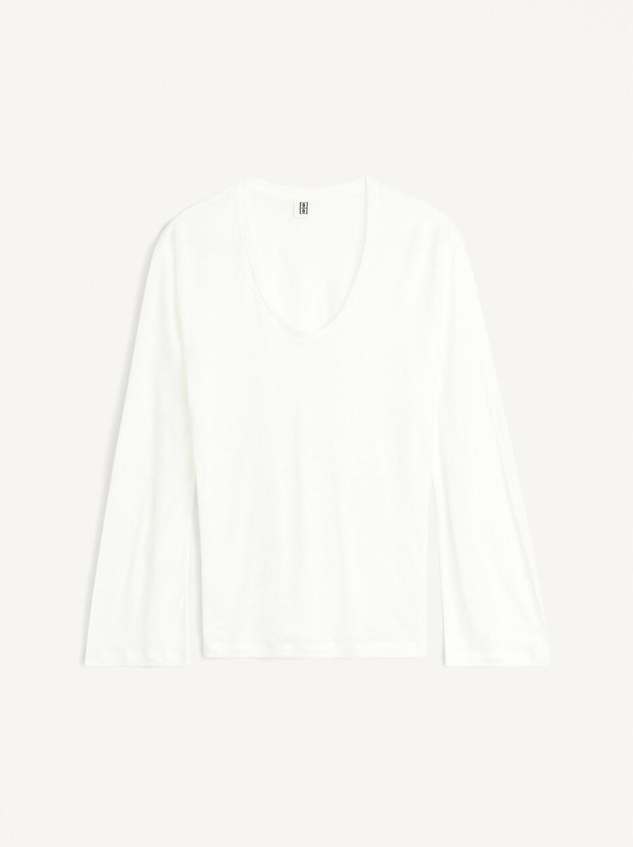 Prix Discount Soft White Femme Top Amalou T-Shirts Et Sweats By Malene Birger - 3