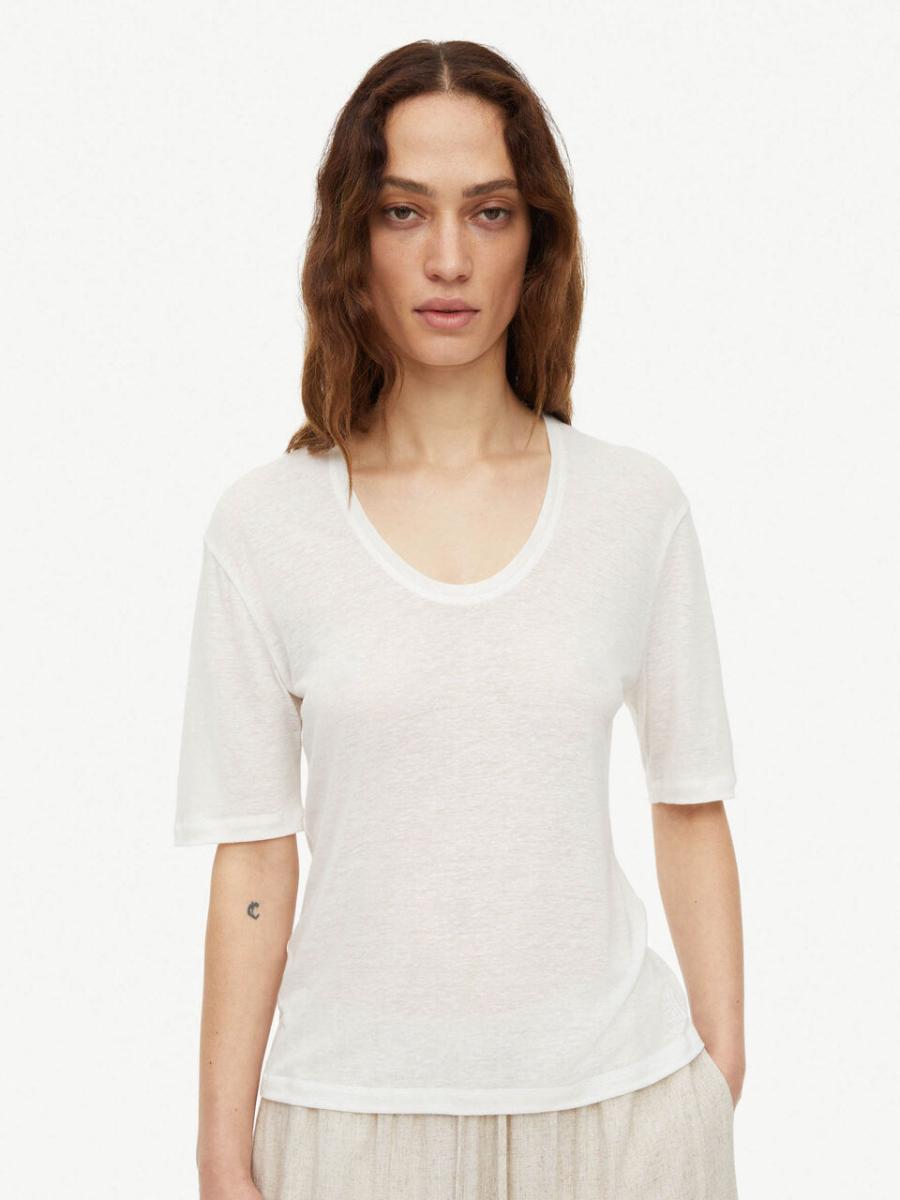 Offre Spéciale T-Shirts Et Sweats Soft White Femme T-Shirt Amaringa By Malene Birger - 2