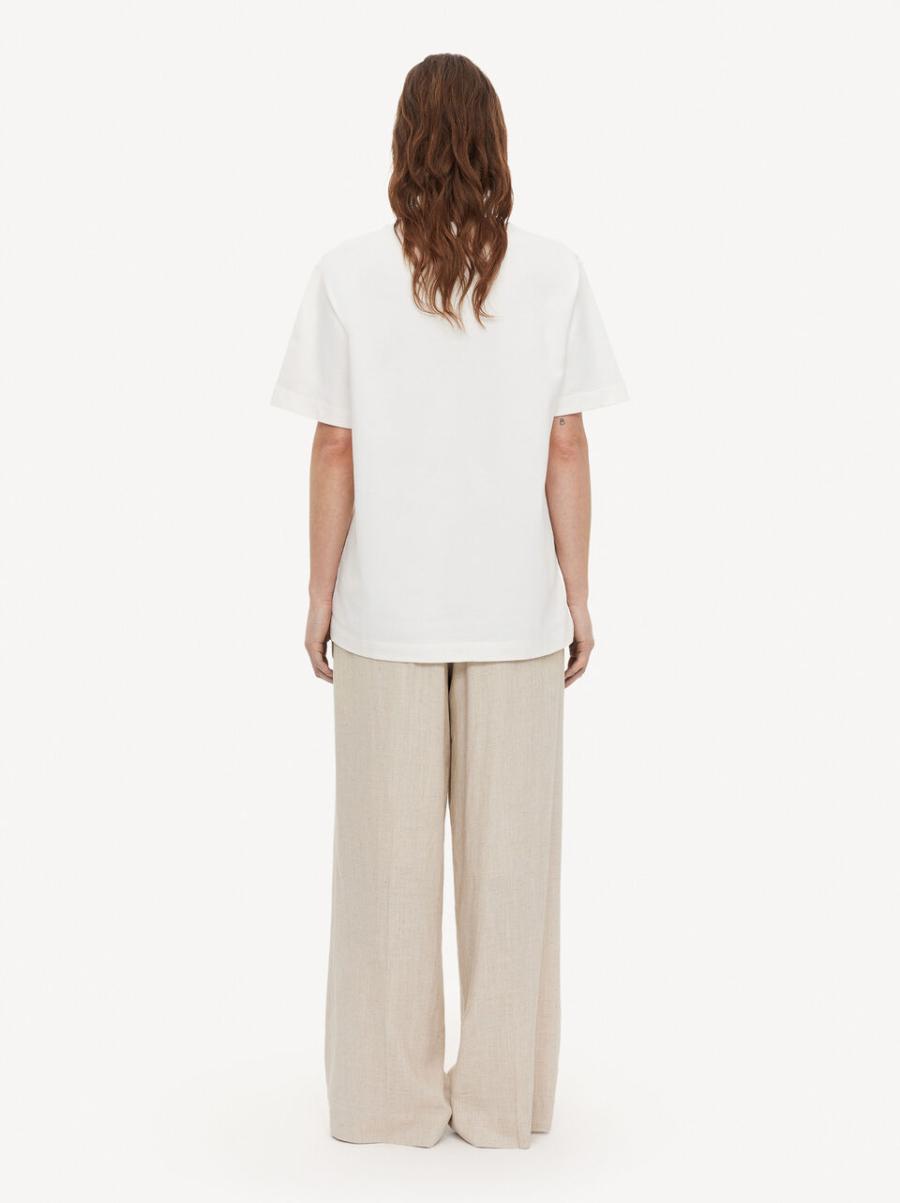 Soft White Rester T-Shirts Et Sweats T-Shirt En Coton Fayeh By Malene Birger Femme - 1