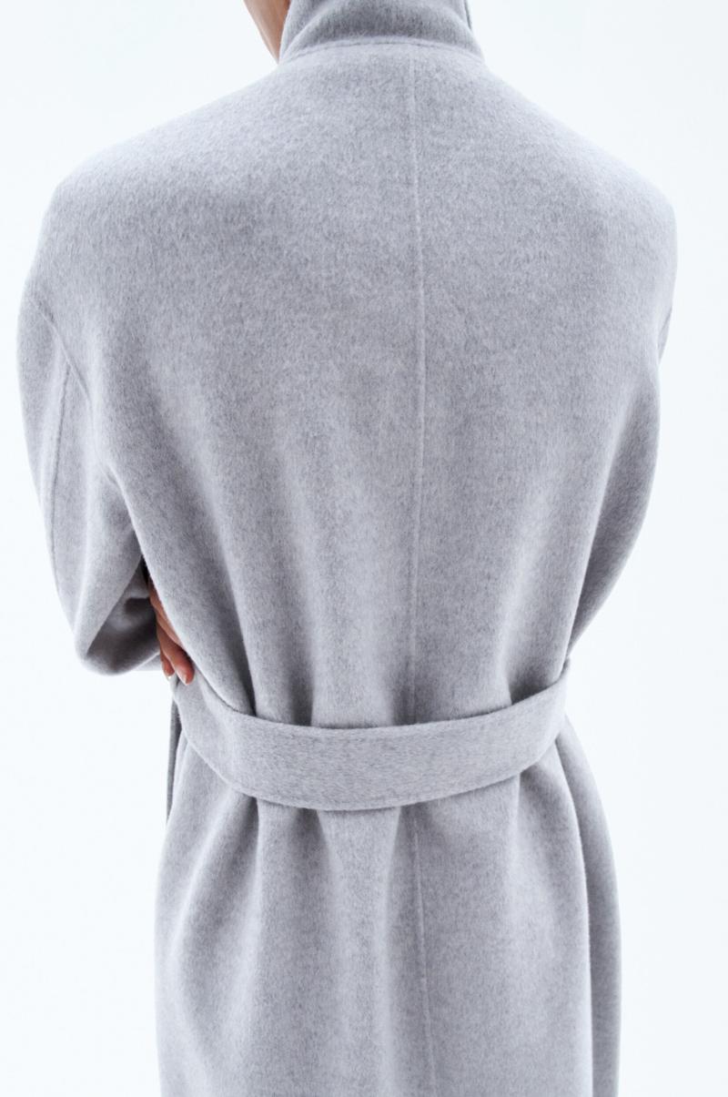 Filippa K Light Grey Melange Vestes Et Manteaux Femme Alexa Coat - 2