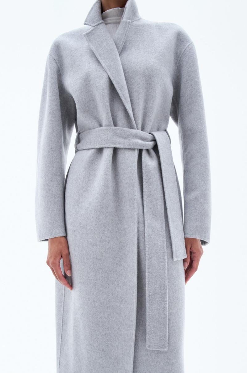 Filippa K Light Grey Melange Vestes Et Manteaux Femme Alexa Coat - 4