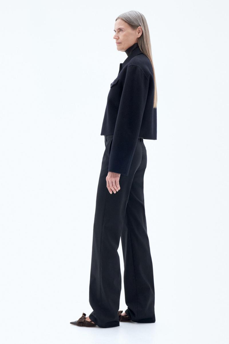 Filippa K Short Wool Cashmere Jacket Black Femme Vestes Et Manteaux - 1