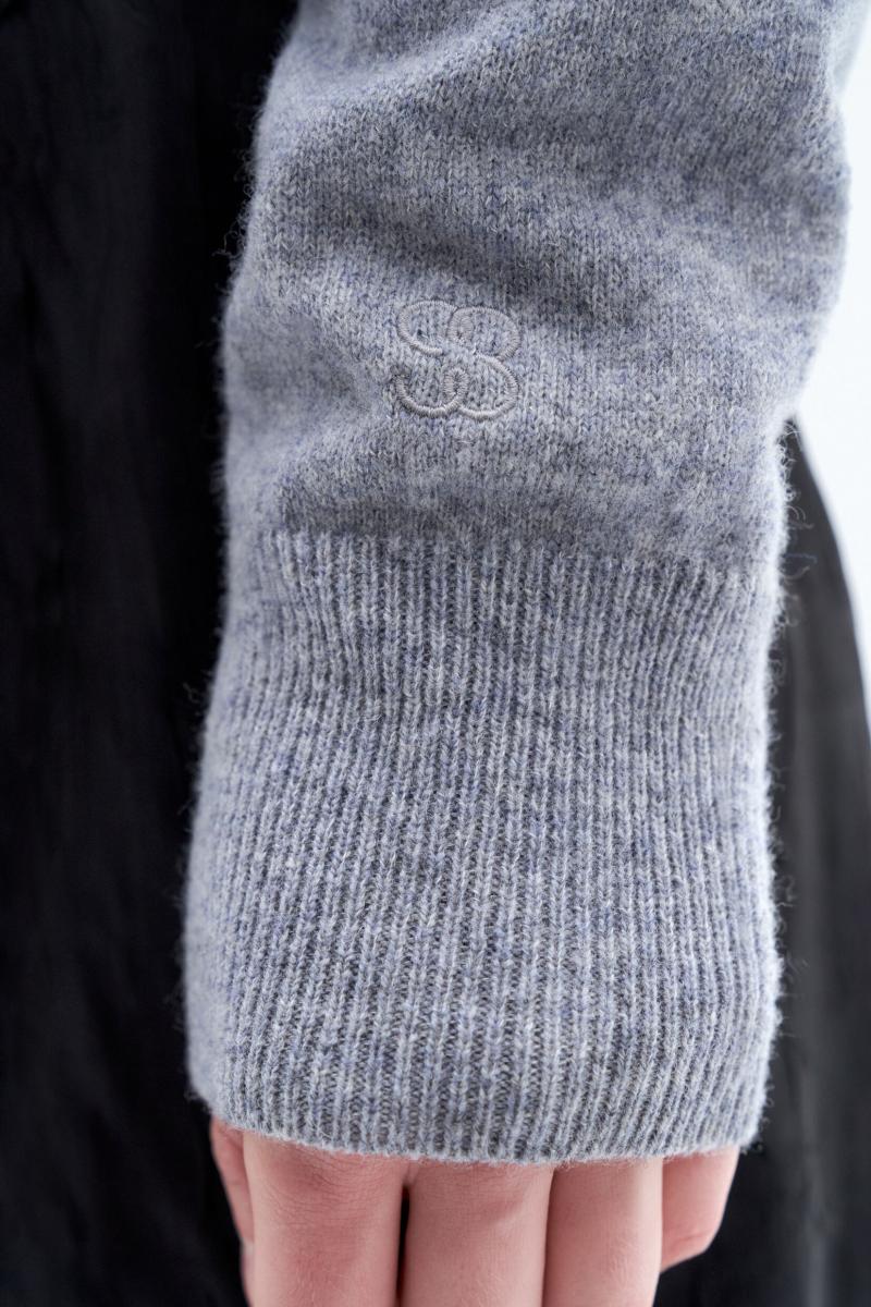 Femme Filippa K Mid Grey Melange Maille 93 Inside-Out Sweater - 1
