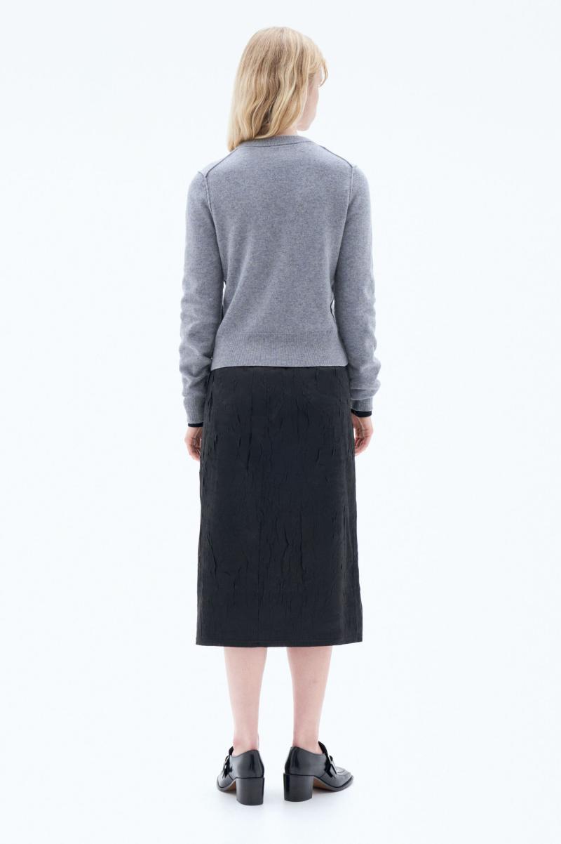 Femme Filippa K Mid Grey Melange Maille 93 Inside-Out Sweater - 2