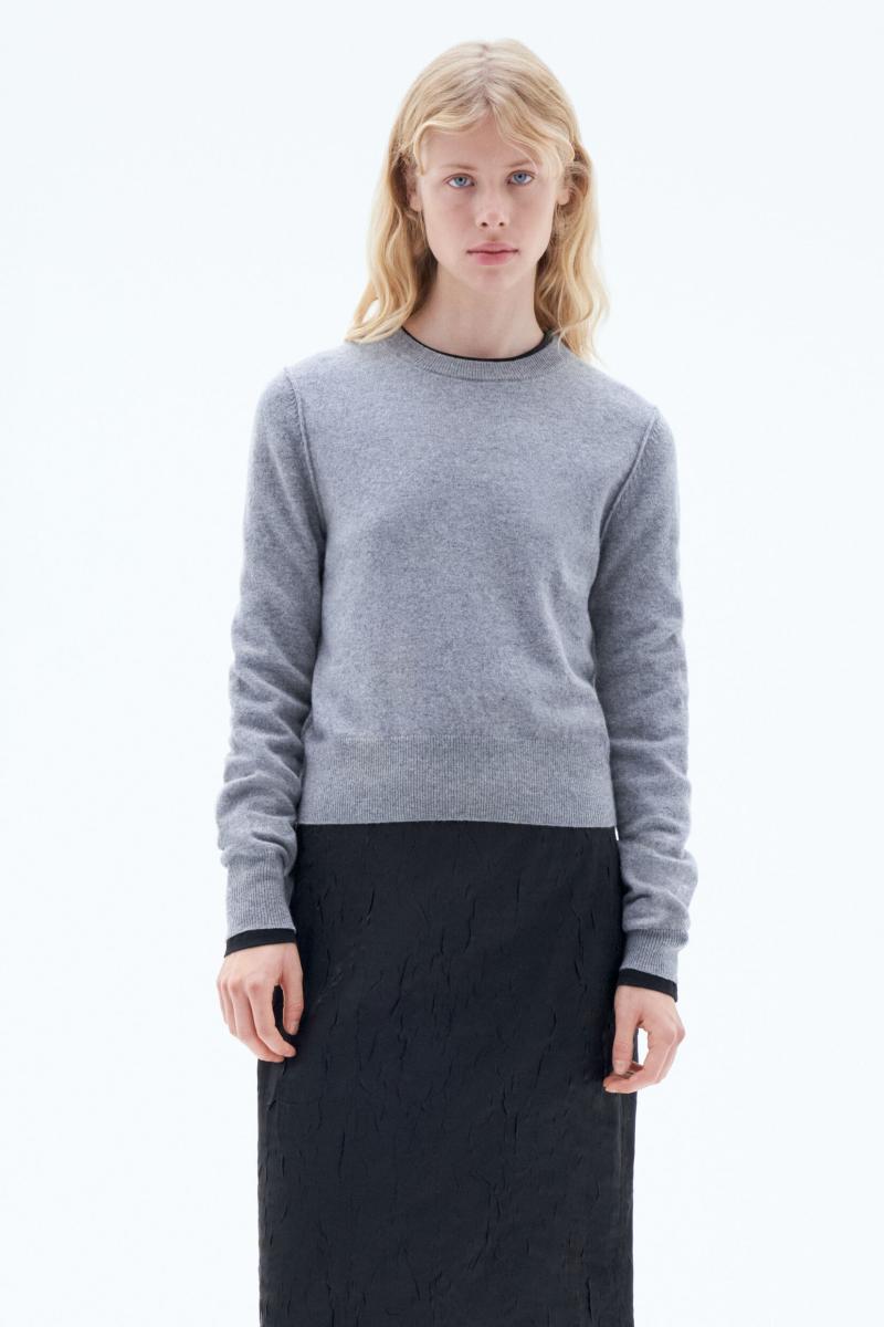 Femme Filippa K Mid Grey Melange Maille 93 Inside-Out Sweater