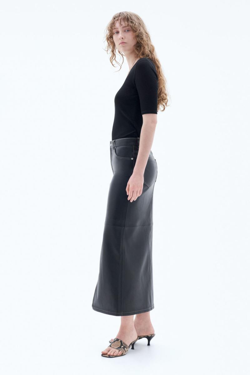 Femme T-Shirt En Laine Transparente Black Filippa K Maille - 1