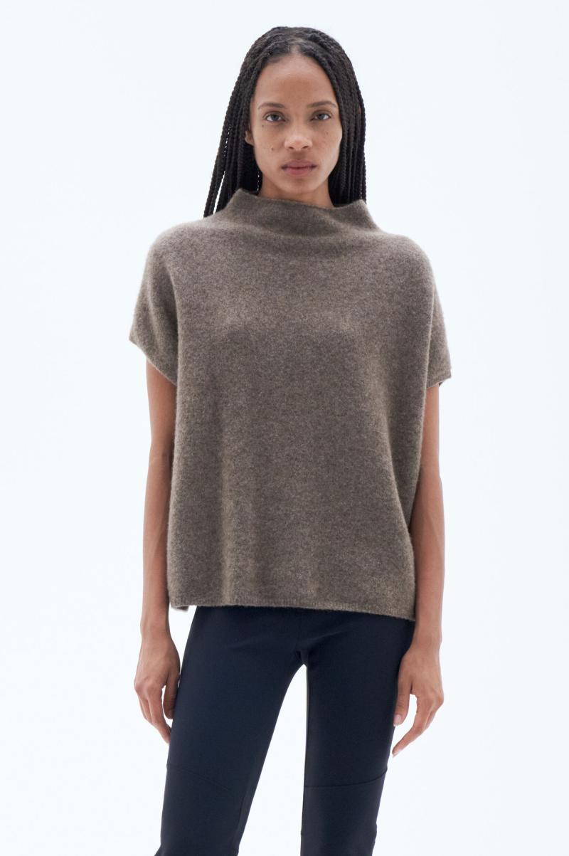 Ximena Sweater Dark Taupe Melange Femme Filippa K Maille