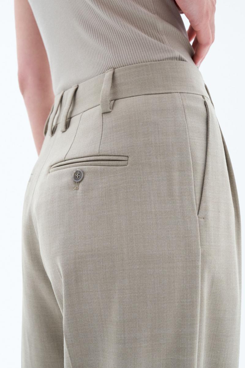 Filippa K Femme Darcey Wool Trousers Pantalons Sage Melange - 2