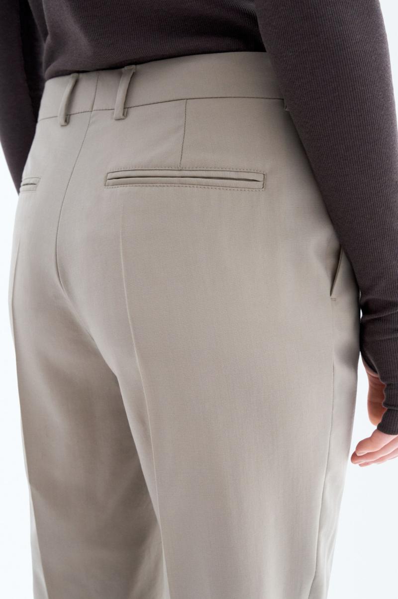 Femme Pantalons Desert Taupe Filippa K Emma Wool Trousers - 2