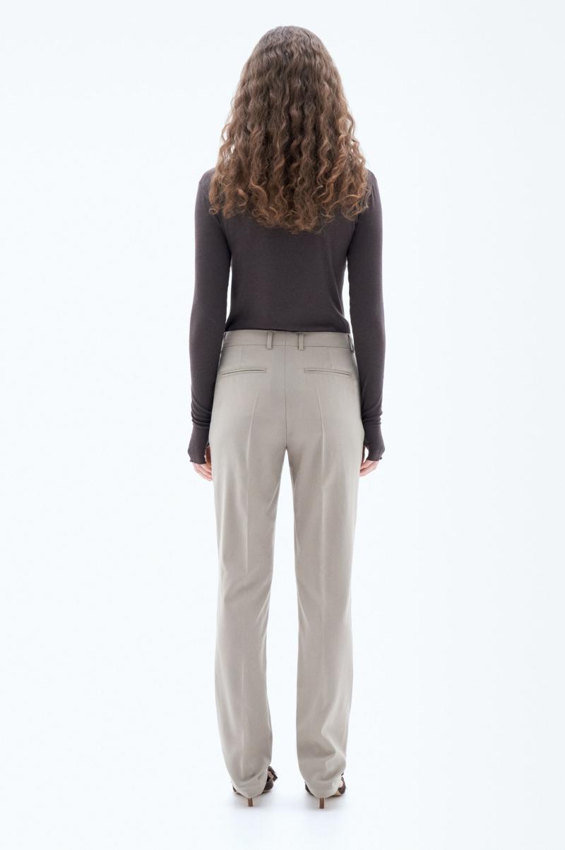 Femme Pantalons Desert Taupe Filippa K Emma Wool Trousers - 3