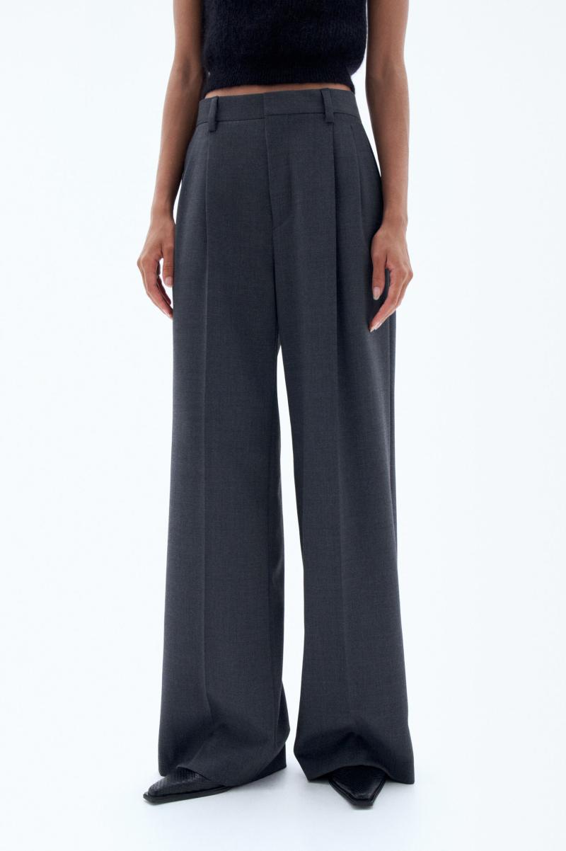 Darcey Wool Trousers Dk. Grey Mel. Femme Pantalons Filippa K - 4