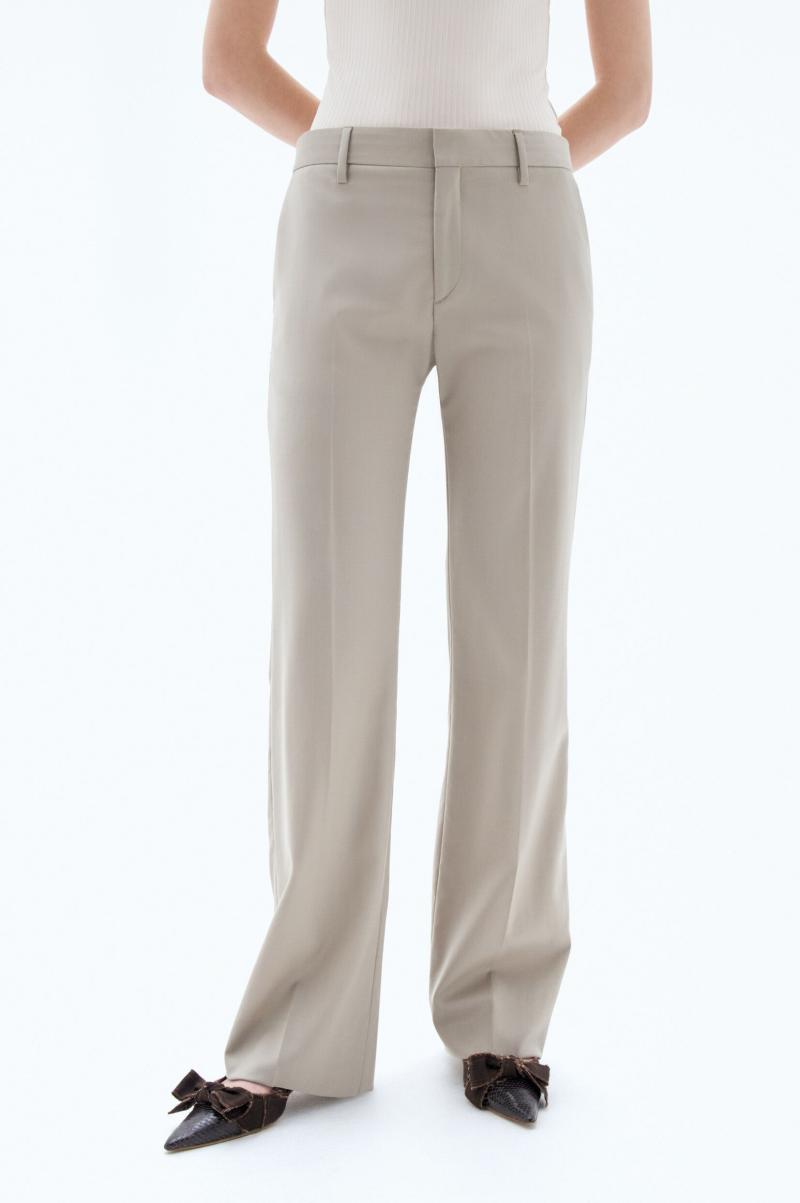 Filippa K Pantalons Desert Taupe Femme Bootcut Wool Trousers - 4