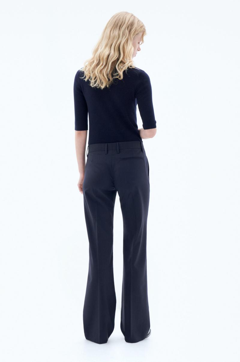Femme Dark Navy Bootcut Wool Trousers Filippa K Pantalons - 3
