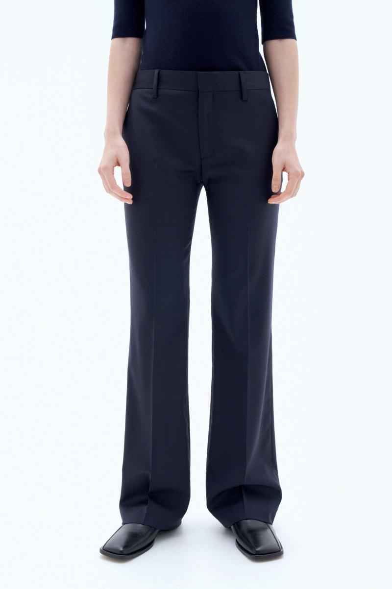 Femme Dark Navy Bootcut Wool Trousers Filippa K Pantalons - 4