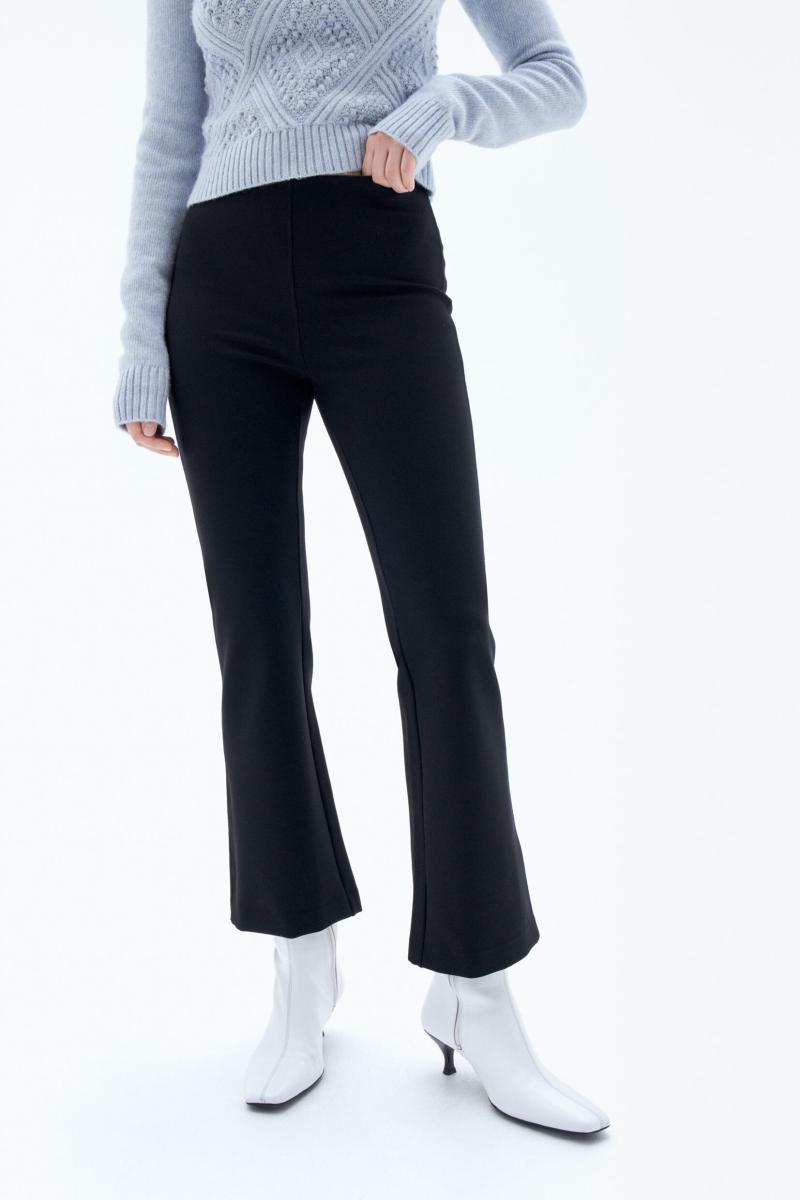 Filippa K Femme Black Pantalon Évasé En Jersey Pantalons - 4