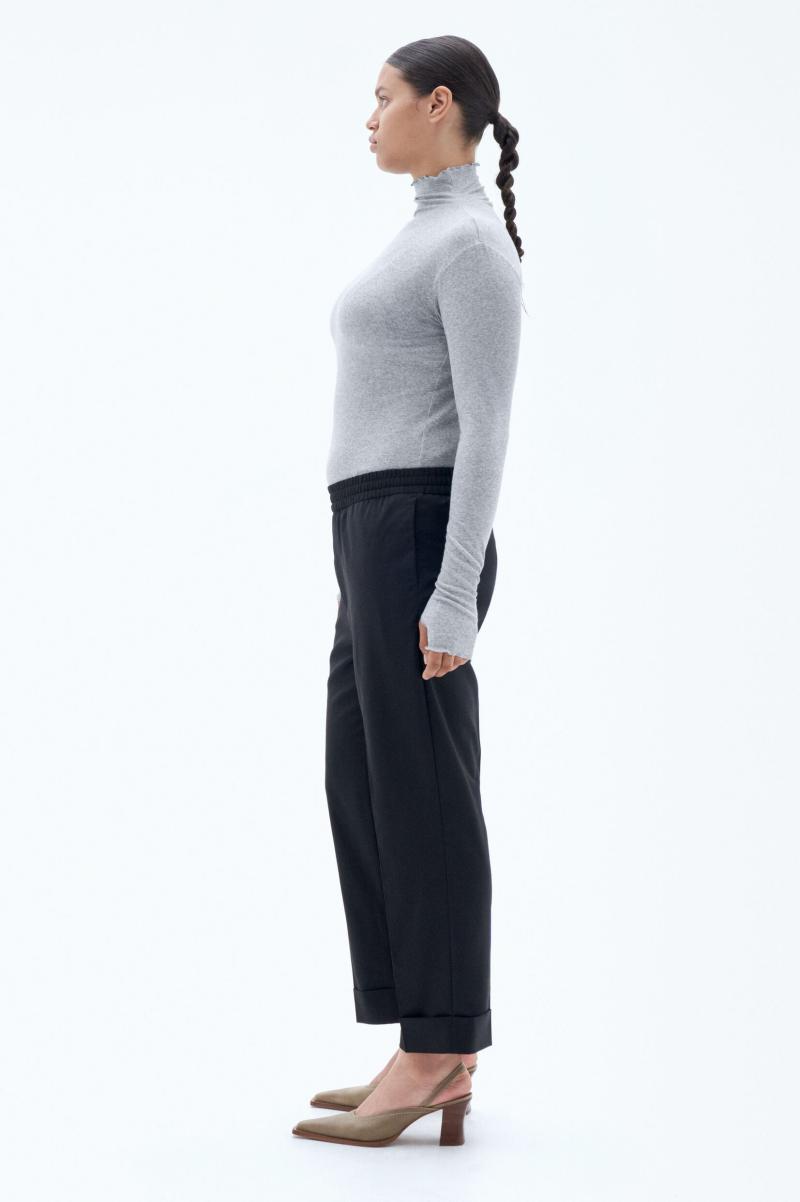 Filippa K Femme Pantalons Franca Cool Wool Trousers Black - 1