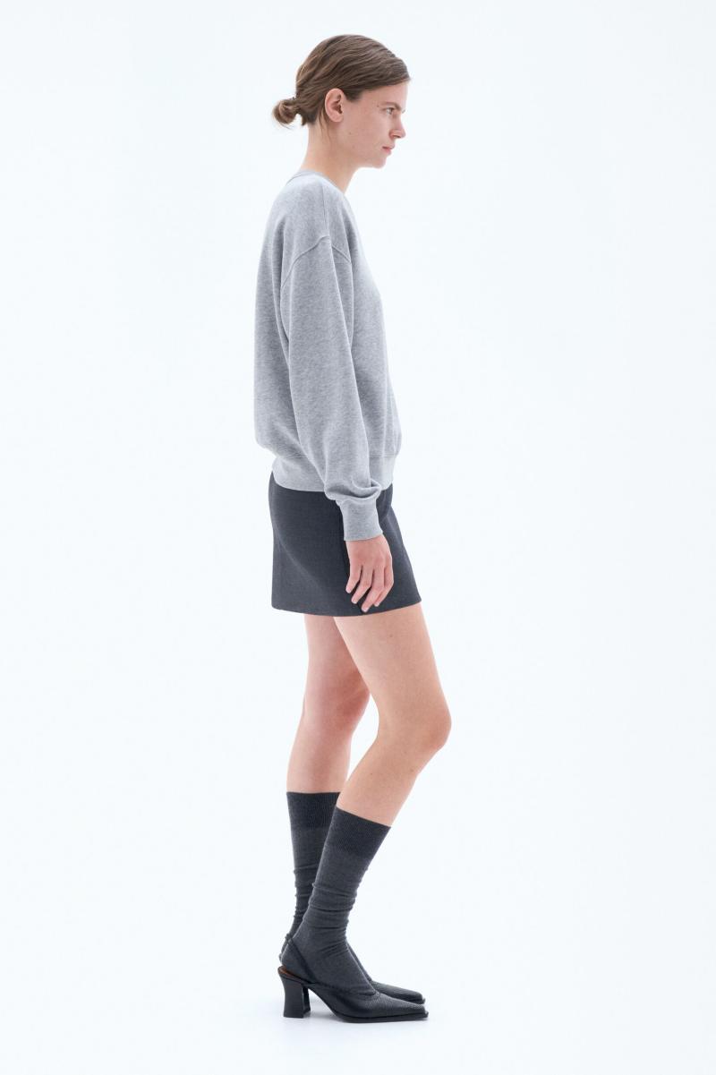 Filippa K Hauts Femme Sweatshirt Light Grey Melange - 1