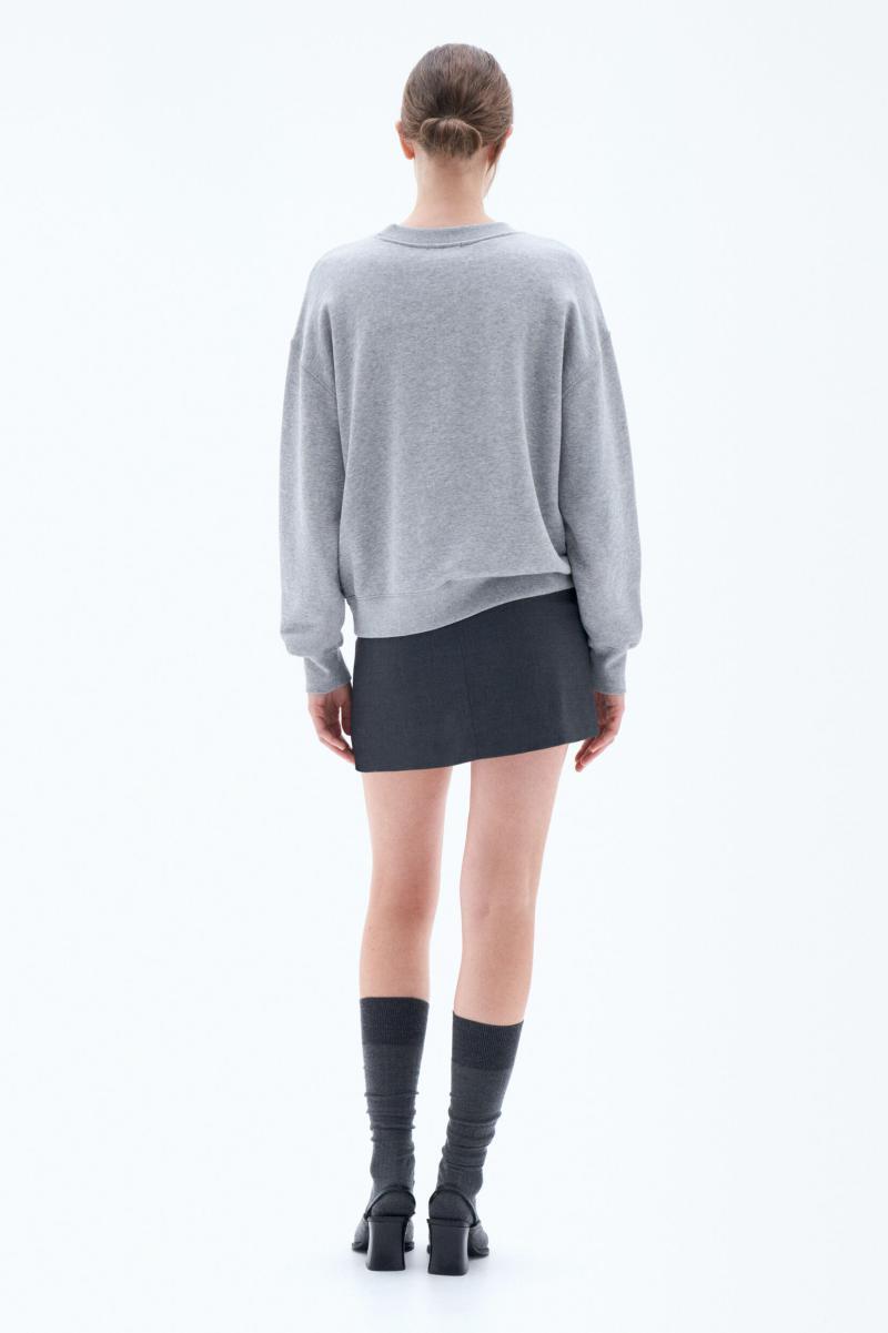 Filippa K Hauts Femme Sweatshirt Light Grey Melange - 3