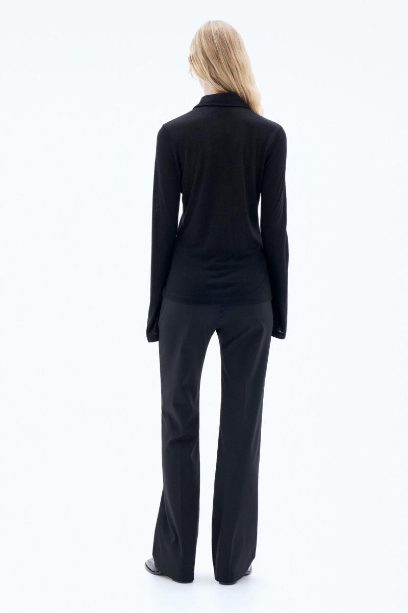 Filippa K Hauts Black Femme 93 Jersey Shirt - 2