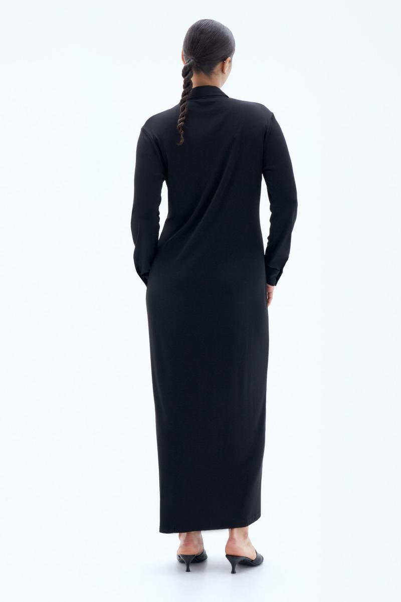 Femme Black Robe Chemise En Jersey Robes Filippa K - 3