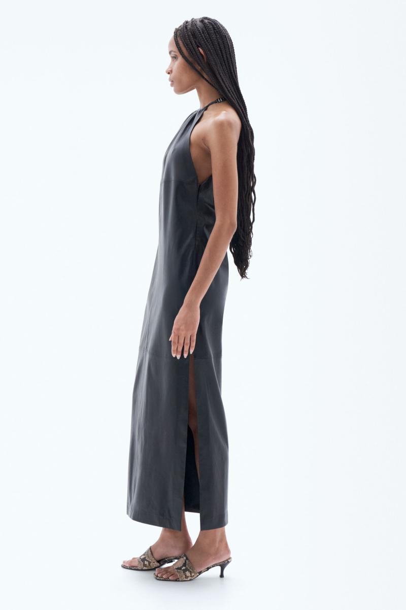 Black Femme Filippa K Robe En Cuir Robes - 2