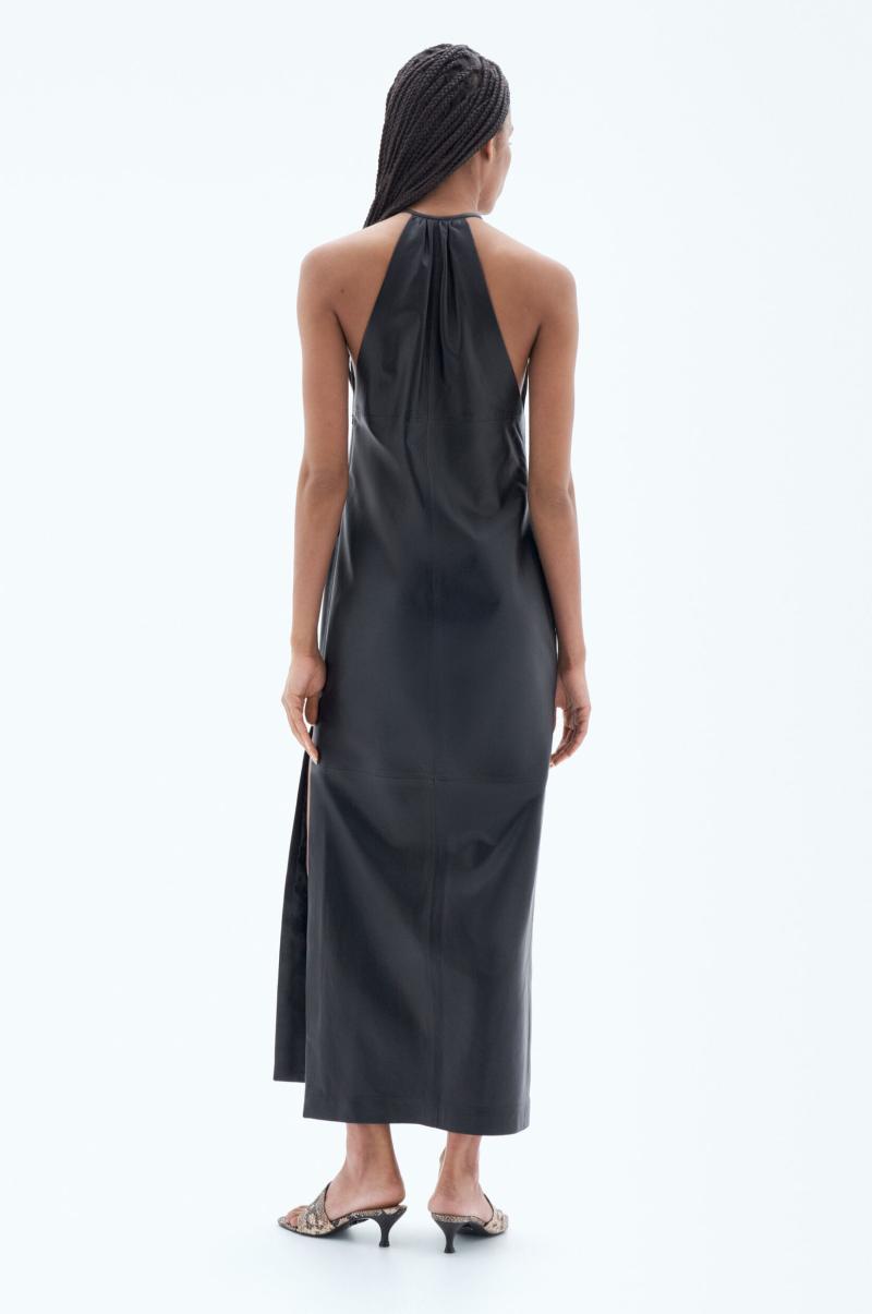 Black Femme Filippa K Robe En Cuir Robes - 3