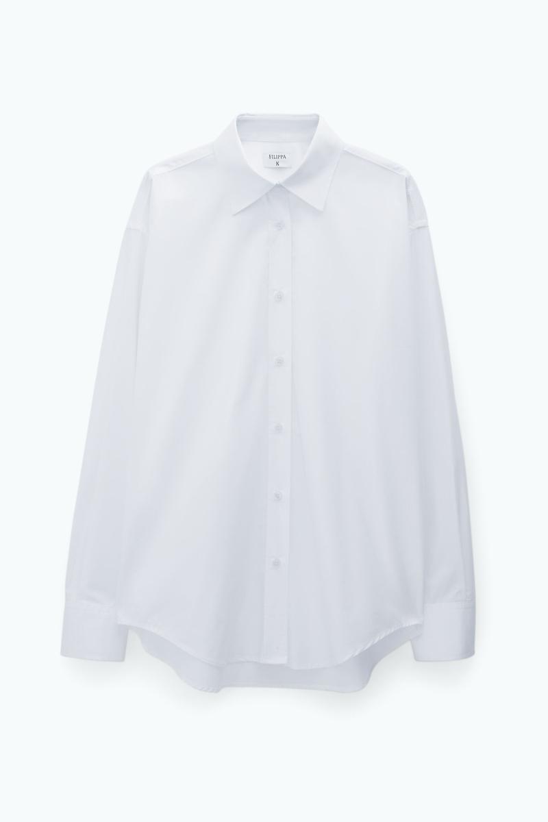 Cotton Poplin Shirt Femme White Chemises Filippa K - 4