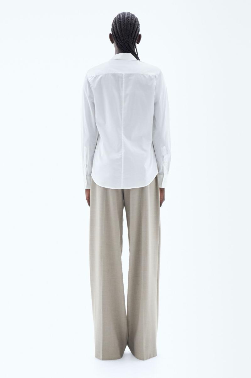 Chemises Classic Stretch Shirt Femme Filippa K White - 3