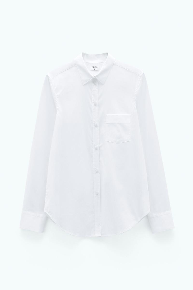 Chemises Classic Stretch Shirt Femme Filippa K White - 4