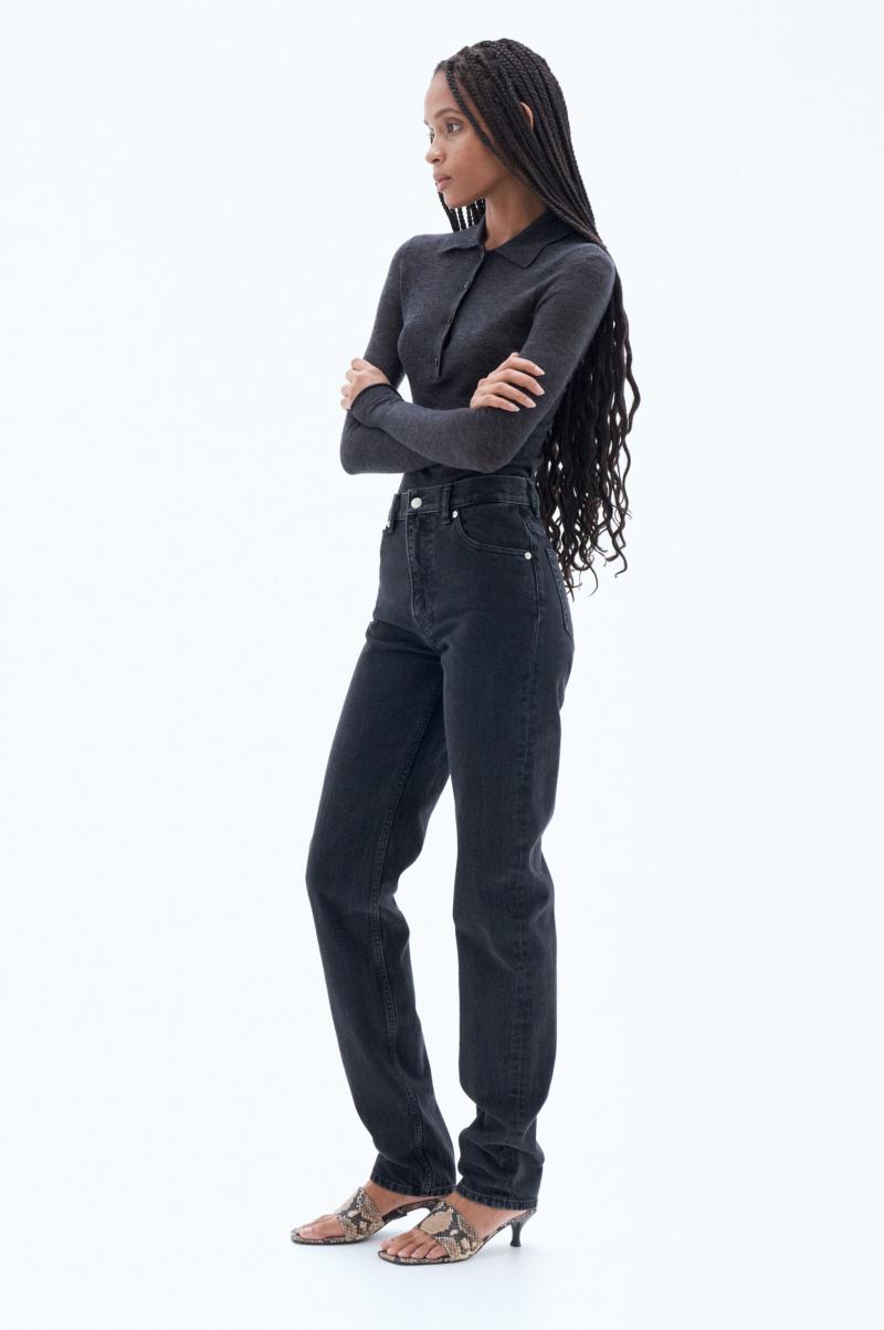 Filippa K Femme Charcoal Black Denim Jean Fuseau - 1
