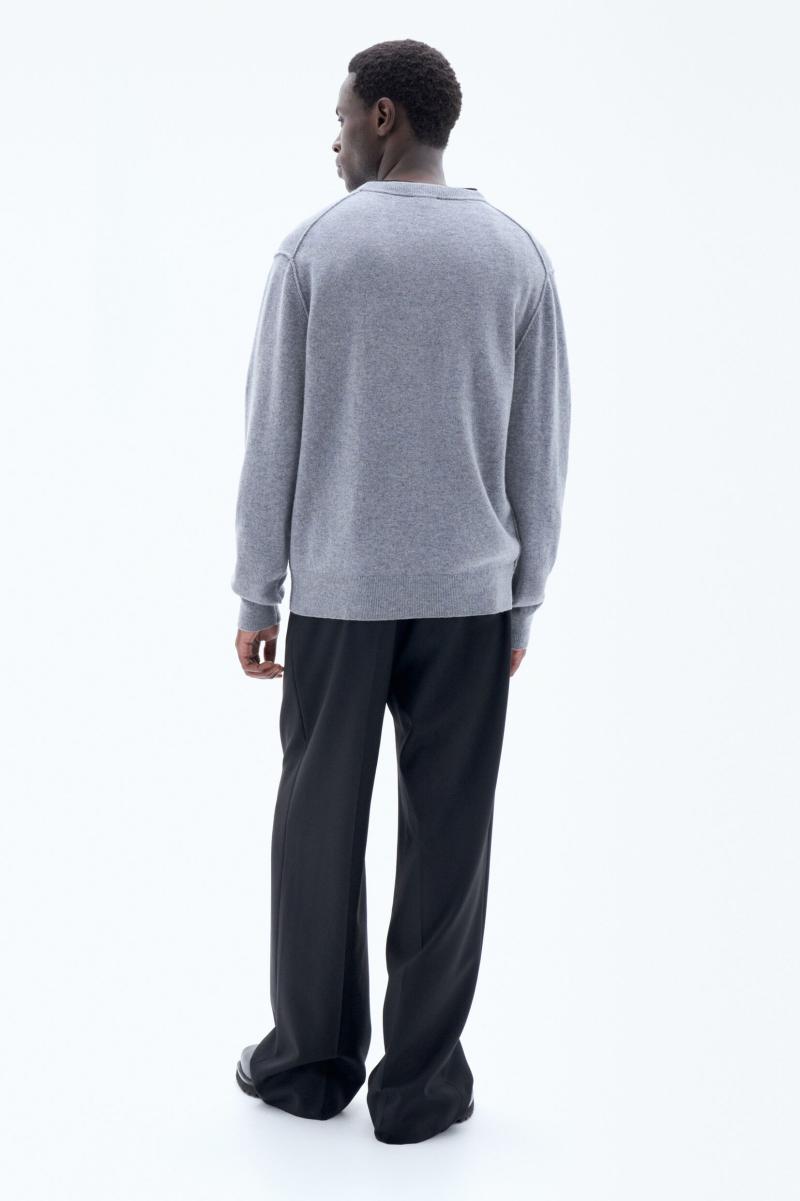 93 Inside-Out Sweater Filippa K Homme Maille Mid Grey Melange - 2