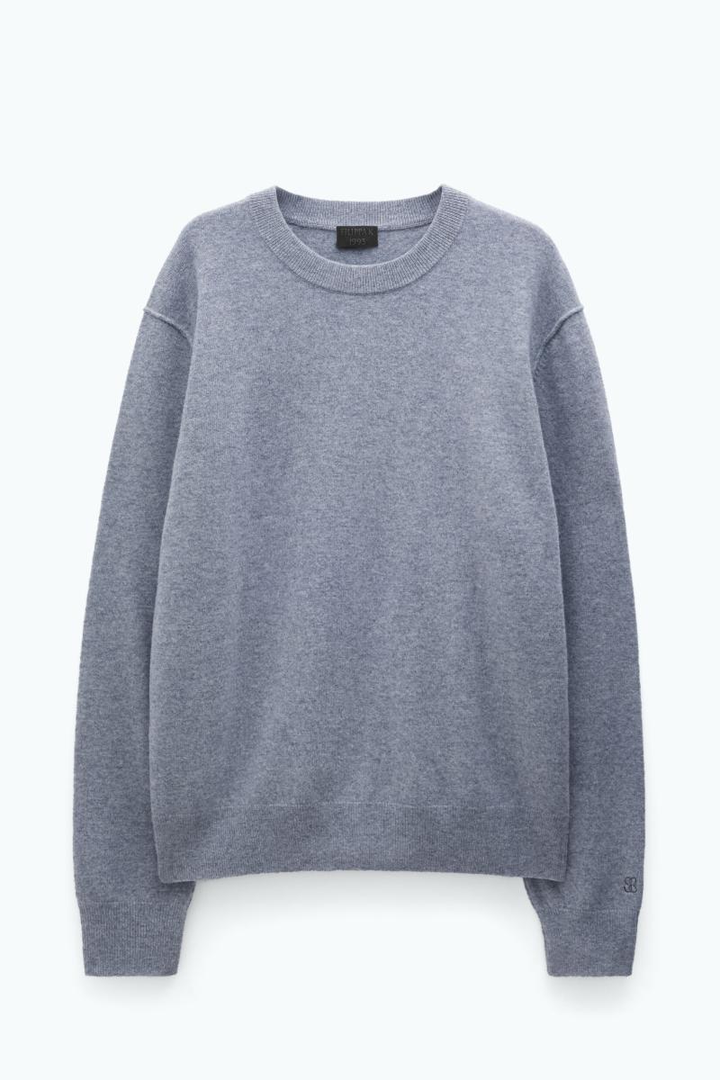 93 Inside-Out Sweater Filippa K Homme Maille Mid Grey Melange - 4