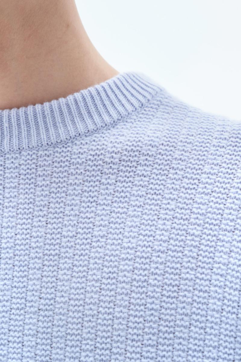 Homme Ice Blue Maille Pull Structuré Filippa K - 1