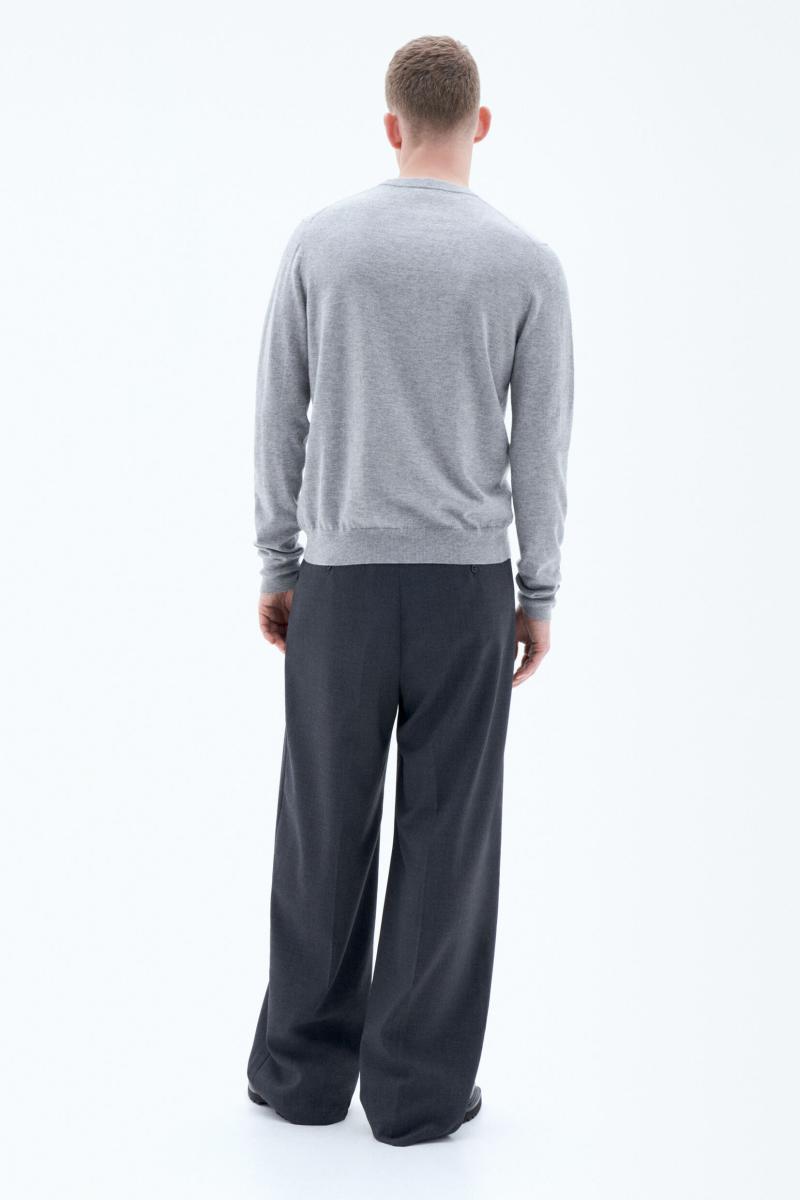 Maille Filippa K Homme Cotton Merino Sweater Light Grey Melange - 3