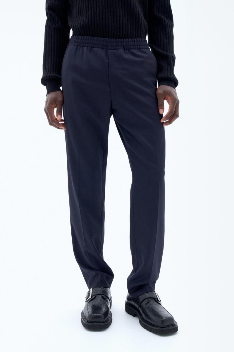 Relaxed Wool Trousers Pantalons Navy Homme Filippa K - 4
