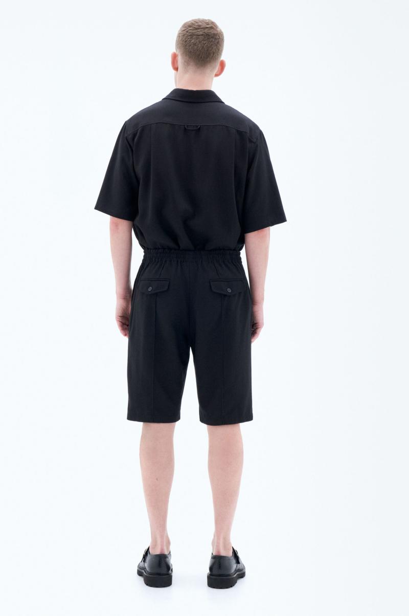 Pantalons Re:sourced Crepe Shorts Filippa K Homme Black - 3