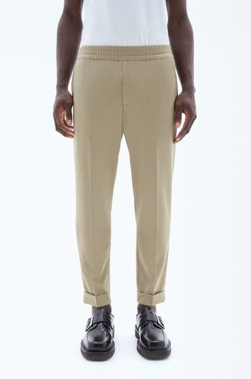 Homme Pantalons Terry Cropped Trousers Filippa K Light Khaki - 4