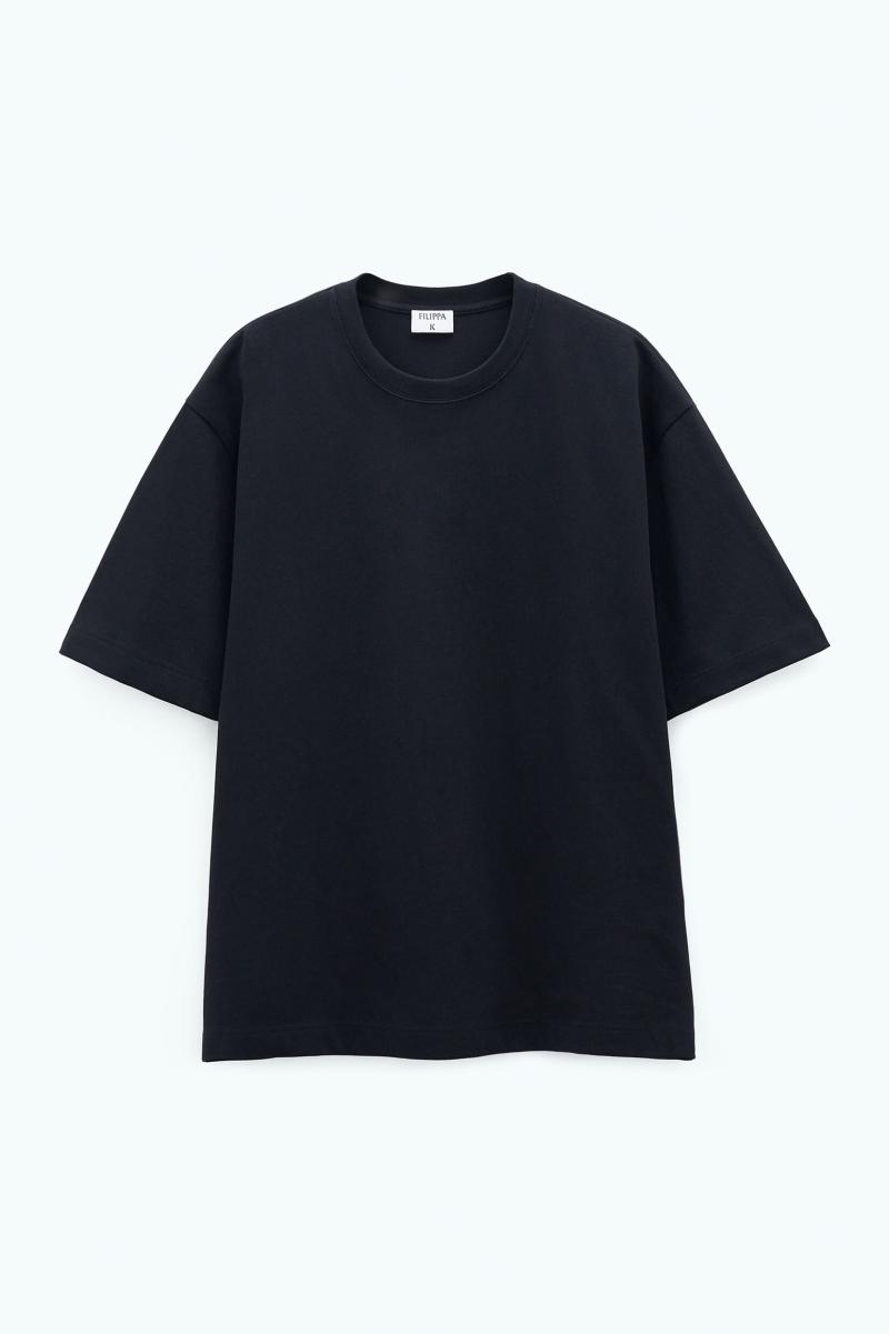 Filippa K Homme Black T-Shirt Ample À Encolure Ras-Du-Cou T-Shirts - 3